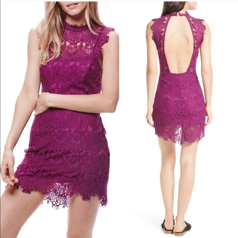 Free People Daydreamer dress purple lace